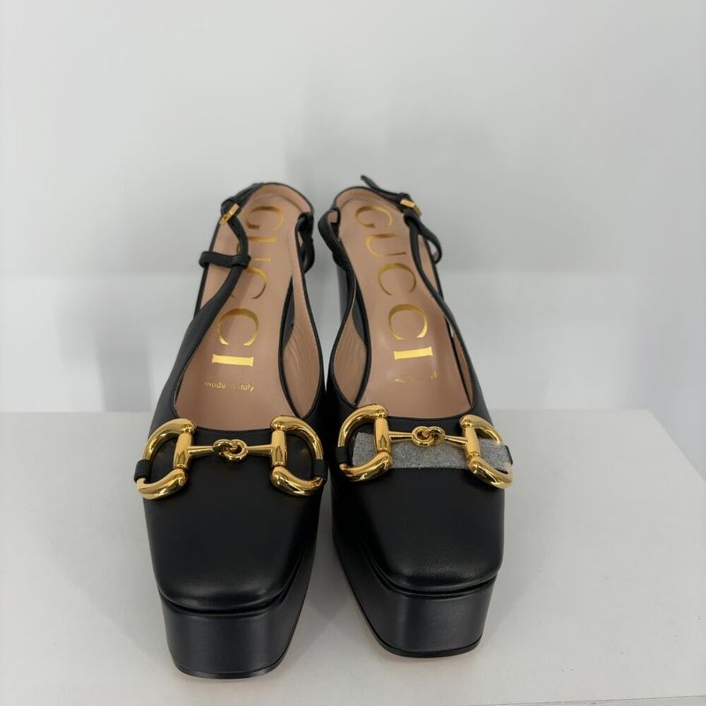 Gucci Platform Leather Pumps - Picture 2 of 8